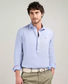 Мужская льняная рубашка поло El Ganso, синий