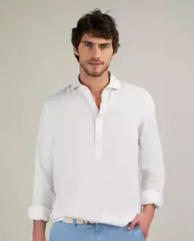 Мужская льняная рубашка поло El Ganso, белый