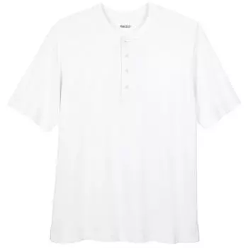 Мужская легкая безусадочная футболка Kingsize Big & Tall на пуговицах на пуговицах KingSize, белый