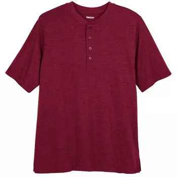 Мужская легкая безусадочная футболка Kingsize Big & Tall на пуговицах на пуговицах KingSize, цвет Rich Burgundy