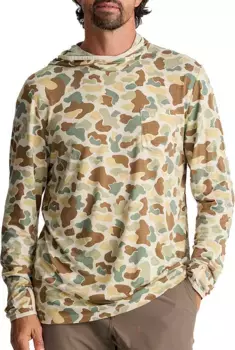 Мужская легкая флисовая толстовка Free Fly из бамбука, цвет Vintage Camo