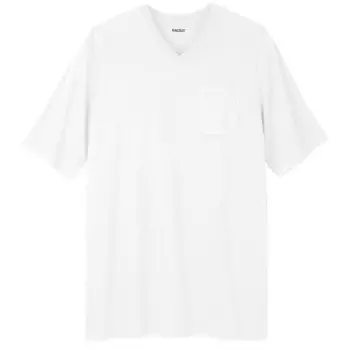 Мужская легкая футболка Kingsize Big & Tall без усадки, удлиненная с v-образным вырезом KingSize, белый