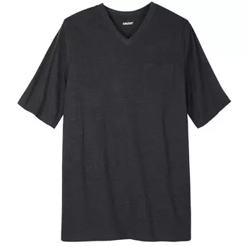 Мужская легкая футболка Kingsize Big & Tall без усадки, удлиненная с v-образным вырезом KingSize, цвет Heather Charcoal