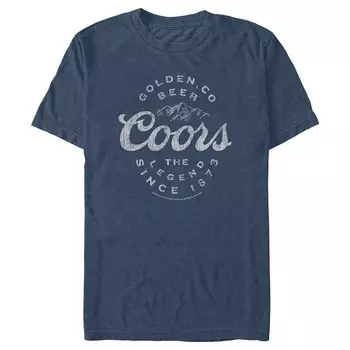 Мужская легкая футболка с графическим рисунком Coors SIGN COORS Licensed Character, цвет Navy Heather