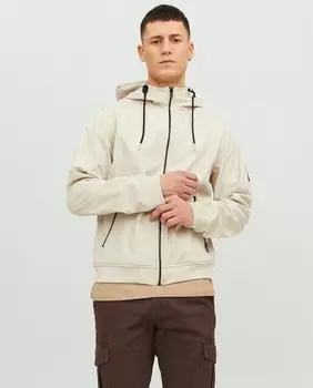 Мужская легкая куртка из софтшелла Jack & Jones, бежевый