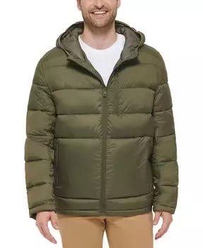 Мужская легкая куртка-пуховик с капюшоном Cole Haan, зеленый