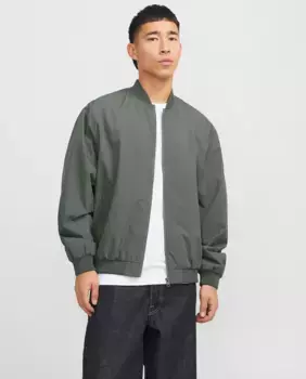 Мужская легкая куртка с капюшоном и застежкой-молнией Jack & Jones, зеленый