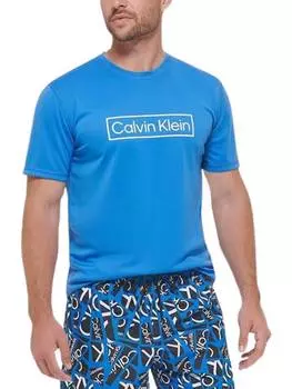 Мужская легкая рубашка синего цвета Calvin Klein