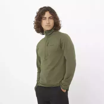 Мужская легкая теплая куртка Salomon Essential Half-Zip Layer, серый