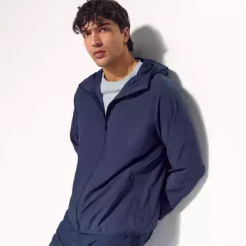 Мужская легкая тренировочная куртка с капюшоном Boomerang, тёмно-синий