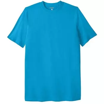 Мужская легкая, удлиненная футболка с круглым вырезом Kingsize Big & Tall без усадки KingSize, цвет Electric Turquoise
