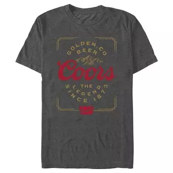 Мужская легкая винтажная футболка с рисунком Coors Licensed Character, цвет Charcoal Heather