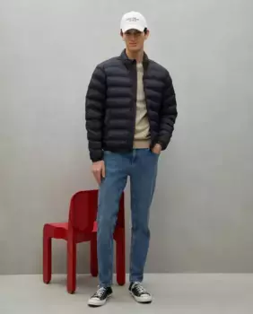 Мужская легкая, водоотталкивающая стеганая куртка-пуховик Easy Wear, чёрный