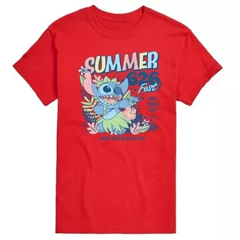 Мужская летняя футболка Disney's Lilo & Stitch с рисунком 626 Fest, красный