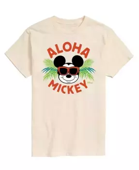 Мужская летняя футболка с коротким рукавом Disney Aloha Mickey AIRWAVES, коричневый/бежевый