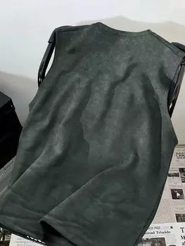 Мужская летняя повседневная майка EMRG с круглым вырезом и буквенным принтом Manfinity, черный