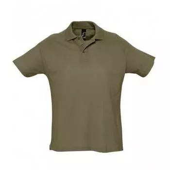 Мужская летняя рубашка-поло II пике с короткими рукавами Sols, зеленый