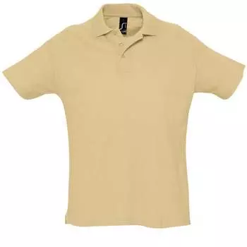 Мужская летняя рубашка-поло II пике с короткими рукавами Sols, желтый