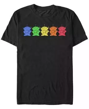 Мужская линейка Disney Pixar Toy Story Rainbow Alien, футболка с коротким рукавом Fifth Sun, черный