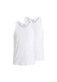 Мужская майка, 2 шт. - JACBASIC TANK TOP, однотонная, хлопок JACK & JONES