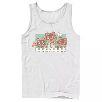 Мужская майка Animal Crossing New Horizons Nook Family Portrait Licensed Character