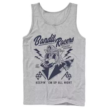 Мужская майка Bandit Racers Raccoon Keepin Em Up All Night Licensed Character