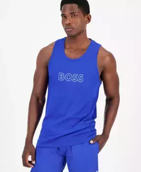 Мужская майка Beach Logo Hugo Boss, синий