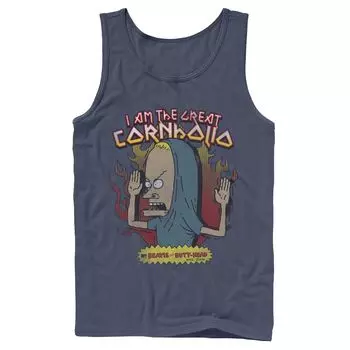 Мужская майка Beavis & Butthead Cornholio Fire Portrait Licensed Character