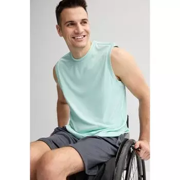 Мужская майка без рукавов Adaptive Dry Tek с эффектом мускулов Tek Gear, цвет serene green