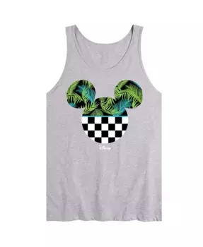 Мужская майка без рукавов с принтом Disney Mickey Palm и клетчатой головой AIRWAVES, серый