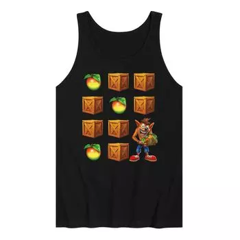 Мужская майка Crash Bandicoot Crate Grid Licensed Character