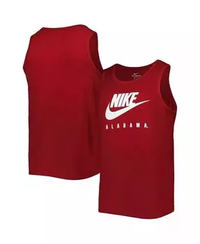 Мужская майка Crimson Alabama Crimson Tide Futura Performance с круглым вырезом Nike, красный