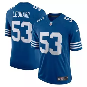 Мужская майка Darius Leonard Royal Indianapolis Colts Alternate Vapor Limited Nike