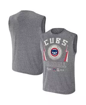 Мужская майка Darius Rucker Collection от Charcoal Chicago Cubs Muscle Tank Top Fanatics, серый