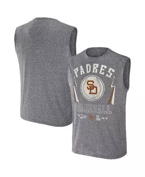 Мужская майка Darius Rucker Collection от Charcoal San Diego Padres Muscle Tank Top Fanatics, серый