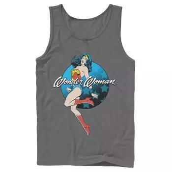 Мужская майка DC Comics Wonder Woman Circle Stars Portrait Licensed Character