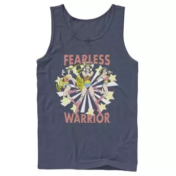 Мужская майка DC Comics Wonder Woman Fearless Warrior в стиле ретро Licensed Character