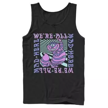 Мужская майка Disney Alice In Wonderland Cheshire Cat We're All Mad Box Up Licensed Character