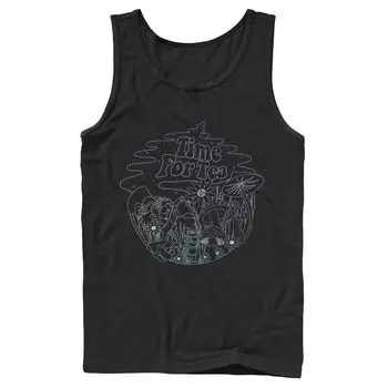 Мужская майка Disney Alice In Wonderland Mad Hatter Time For Tea Line Art Licensed Character