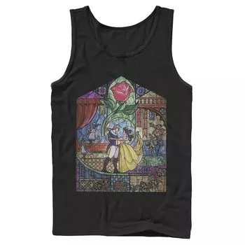 Мужская майка Disney Beauty & The Beast с цветным розовым стеклом Licensed Character