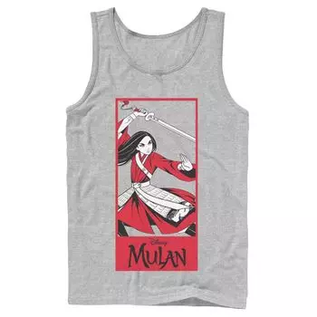 Мужская майка Disney Mulan Live Action Mulan Action Pose Panel Tank Licensed Character
