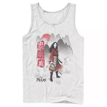 Мужская майка Disney Mulan Live Action с акварельным горным портретом Licensed Character