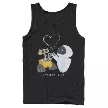 Мужская майка Disney/Pixar Wall-E & Eve Sparks Fly Portrait Licensed Character