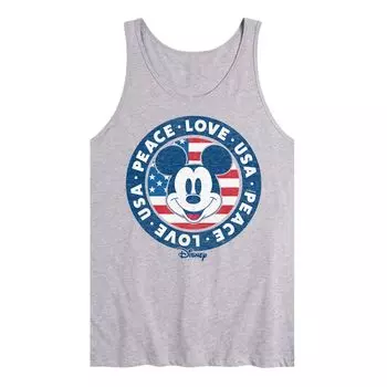 Мужская майка Disney's Mickey Mouse Peace Love USA Licensed Character