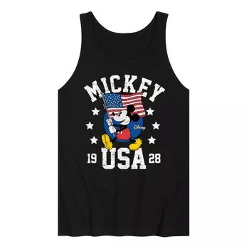 Мужская майка Disney's Mickey Mouse с развевающимся флагом США Licensed Character