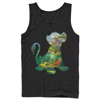 Мужская майка Disney The Lion King Simba Silhouette Timon Pumbaa Zazu Licensed Character