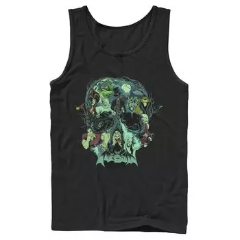 Мужская майка Disney Villains Skull Mashup Licensed Character