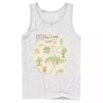 Мужская майка Disney Winnie The Pooh с изображением леса площадью 100 акров