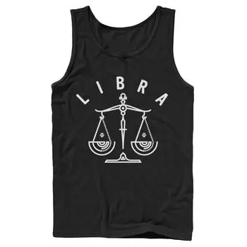Мужская майка для эскизов Libra Scale с белыми чернилами Licensed Character