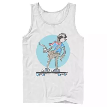 Мужская майка для скейтбординга Sloth Back Circle Licensed Character